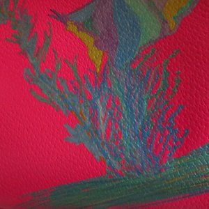 KATE SPADE Pink Hand Painted Butterfly Leather Bag